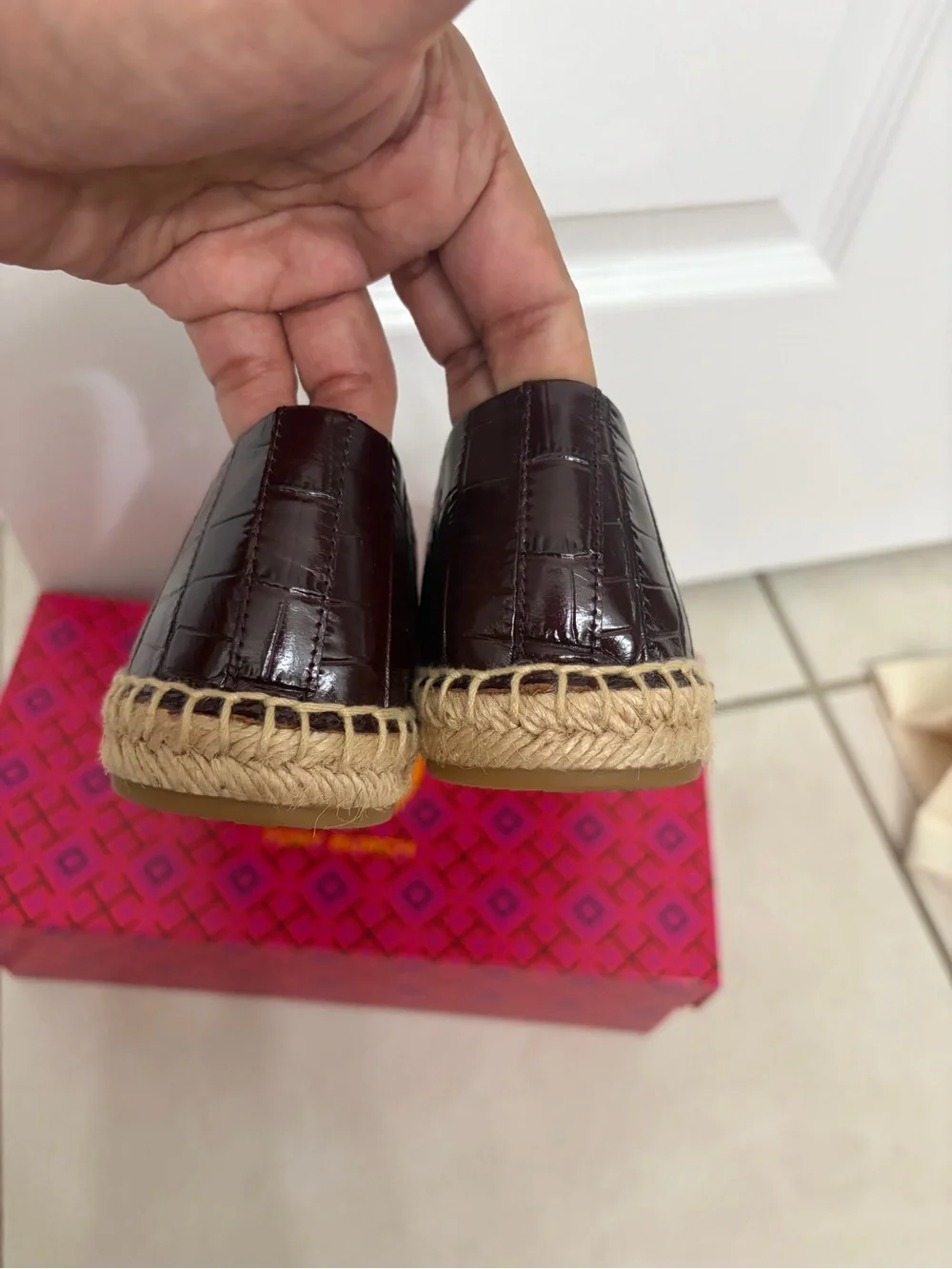 Tory Burch Women's Plum/Gold Inés Espadrille